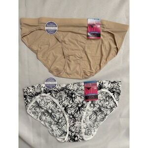 NEW Maidenform Bikini Barely There Invisible Look Panties 2 Pair DMBTBK XLarge 8